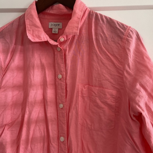 J Crew linen long sleeve lightweight button up, size L. Good condition - Picture 3 of 8